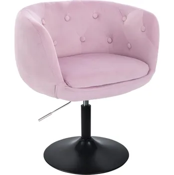 LuxuryForm DESIGN Kosmetické křeslo MONTANA VELUR na černém talíři - levandule