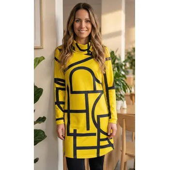 Dámská mikina Dámská prodloužená mikina premium ALTISPORT VOJ/ALW085MI06 ŽLUTÁ M