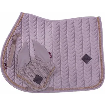 Sport KENTAUR Podsedlová dečka Kentaur sametová, dvě kroucenou šňůrkou + náušníky béžová full