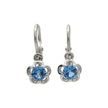 Náušnice Zlaté dětské náušnice z bílého zlata