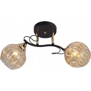 Kulatý Stropní Svítidlo Lampex 48 x 25 cm černá, zlatá, žlutá