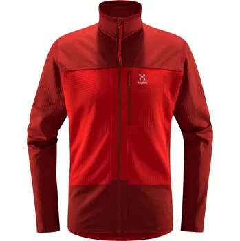 Pánská mikina Pánská technická mikina Haglöfs ROC Spitz Mid - červená Velikost: S