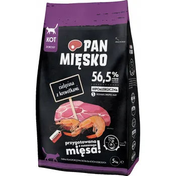 Krmivo pro kočku Pan Mięsko suché krmivo pro kočky Telecí s krevetami S 1,6 kg