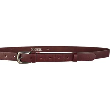 Opasek PENNY BELTS Kožený opasek 2504-95 bordo - 105 cm
