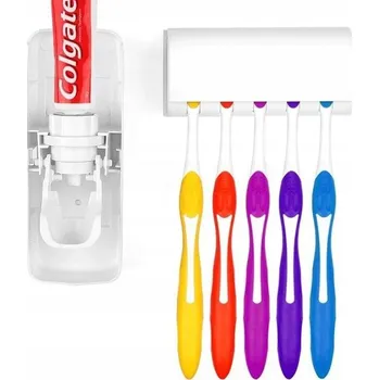 Držák na kartáček Držák na zubní kartáčky a pastu 2v1