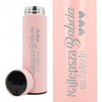 Termohrnek Termohrnek Růžový s LED Displejem - Ke Dni Babiček - Hezký Den, Babičko!