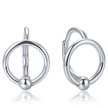 Souprava šperků MINET Elegantní stříbrné náušnice kroužky