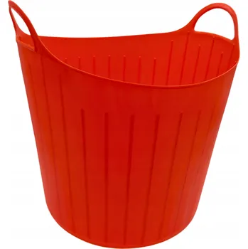 Koš na prádlo ELASTICKÝ KOŠ NA PRÁDLO UNIVERZÁLNÍ 26L POMERANČOVÝ MALÝ PEVNÝ