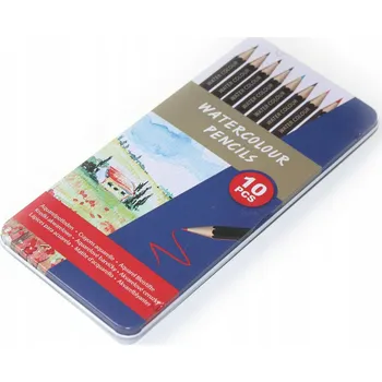 Pastelka Akvarelové Pastelky Free&Easy v kovovém pouzdro 10 barev