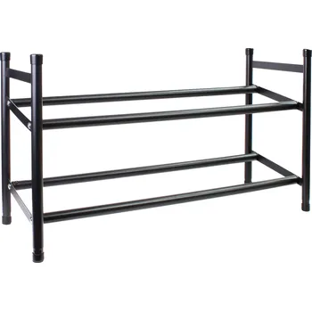 regál TORO BOTNÍK NASTAVITELNÝ ČERNÝ ŽELEZNÝ 2-PATROVÝ