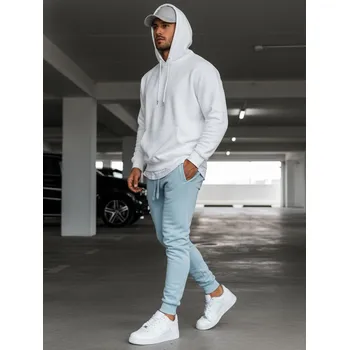 Pánská móda Světle modré pánské tepláky UX3450 Velikost: L