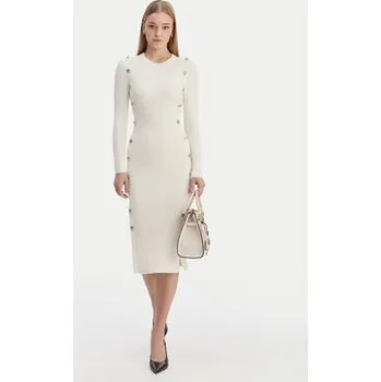 Dámské oblečení Guess Úpletové šaty W6RK06 Z2YJ2 Écru Regular Fit XL