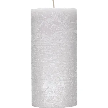 Svíčka ARÔME Rustikální svíčka, metalická stříbrná ARÔME