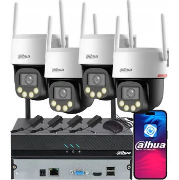 Bezpečnostní kamera Monitorovací sada Dahua 4x WiFi kamera 5MPx P5F-PV-PRO WizColor Venkovní LED AI