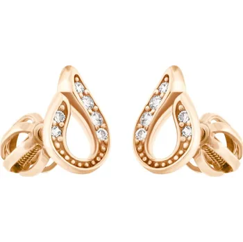 Náušnice GEMMAX Peckové náušnice z růžového zlata se zirkony Z3062 – zlatý šperk ryzosti 585/1000 v Dárkovém balení s Certifikátem GLERB-03063