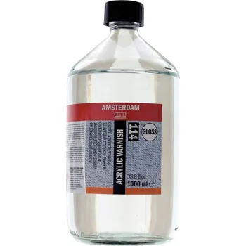 Speciální výtvarná barva AMSTERDAM Závěrečný lak pro olej a akryl - lesklý 1 l