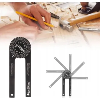 Úhloměr Úhelník s úhloměrem nastavitelný 360° POLSKÝ pro truhláře, zámečníky a tesaře