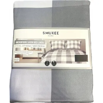 Povlečení Povlečení povlečení z mikrovlákna ŠEDÁ Mřížka KRATA 220 X 200