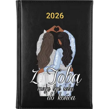 Kalendář Knižní kalendář 2026 A5 FunnyCase černý