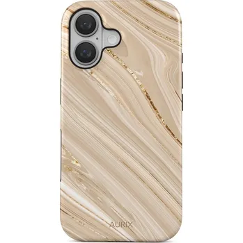 Pouzdro na mobilní telefon Kryt iPhone 16 AURIX MagSafe Golden Sands (obal neboli pouzdro na iPhone 16)