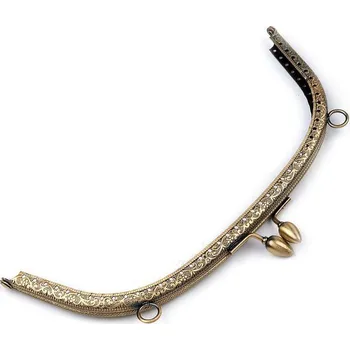 Rámeček na výrobu kabelky našívací 20,5x14,5 cm, barva 1 mosaz