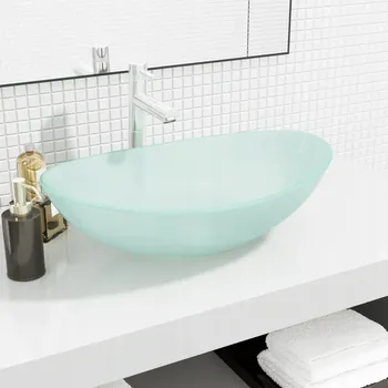 Umyvadlo Umyvadlo na desku asymetrické vidaXL béžové