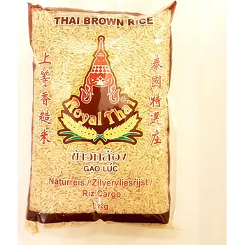 Rýže THAJSKÁ HNĚDÁ RÝŽE BROWN CARGO RICE AAA 1KG ROYAL THAI