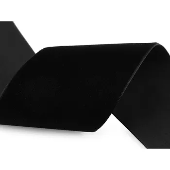 Stuha Sametová stuha šíře 50 mm, barva 2 černá
