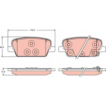 Brzdová destička TRW GDB2359 Sada brzdových destiček, kotoučové brzdy