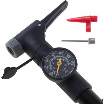pumpička Cyklistická pumpa s manometrem a držákem na kolo, ruční, vysoce výkonná