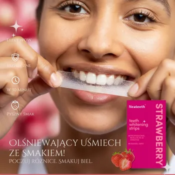 Dentální hygiena Bělící pásky na zuby OVOCNÉ 28 ks. Kúra na 14 dní HORNÍ + DOLNÍ