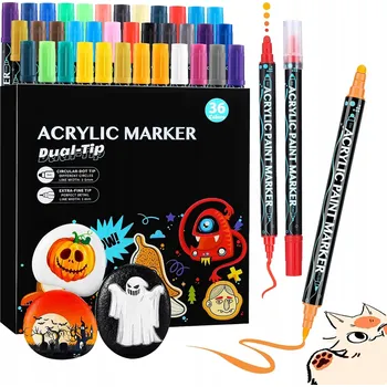 Fixy Akrylové Fixy Popisovače Fixy s voděodolnou barvou 36 Kusů