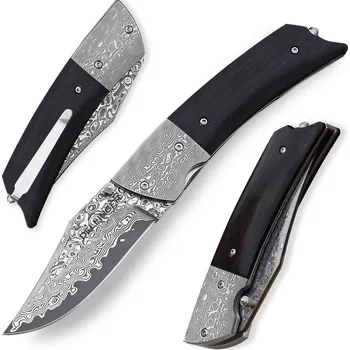 lovecký nůž Damaškový EDC nůž Dellinger Ragnhild, ocel VG-10