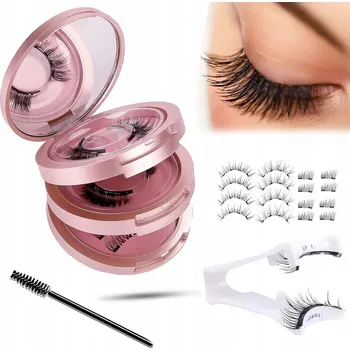 Umělé řasy MAGNETICKÉ ŘASY DLOUHÉ PINZETA EYELINER MAGNETICKÁ SADA 8 PÁRŮ