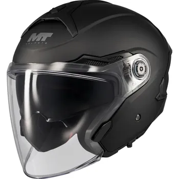 Helma na motorku MT Helmets Otevřená helma na motorku MT Cosmo SV Pure A1 matná černá XL