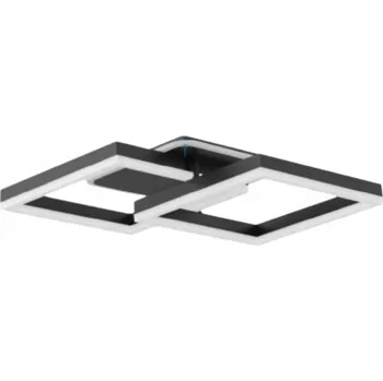 LED Stropní Svítidlo 40W Černé Čtvercové Stmívatelné s Dálkovým Ovládáním