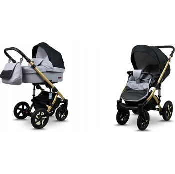 Kočárek Dětský kočárek 2v1 BabyLux Sky Lark - kombinovaný kočárek s hlubokou korbou a sportovní sedačkou