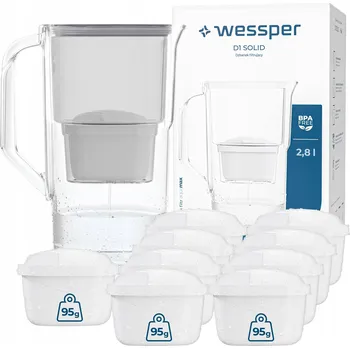 Filtrační konvice Filtrační konvice Wessper D1 SOLID 2,8 l šedá + 10x filtr