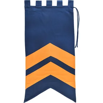 Karnevalový kostým Battle Merchant Heralrická korouhev s dvojitou krokví – Modrá a žlutá