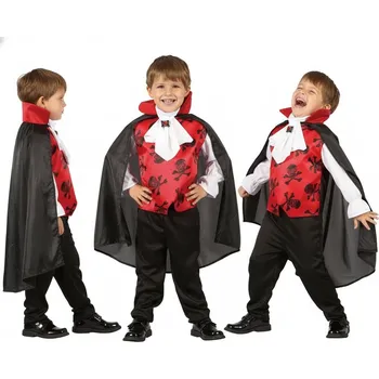 Kostým pro děti Červený upír Dracula Převlek Balik 92/104 cm