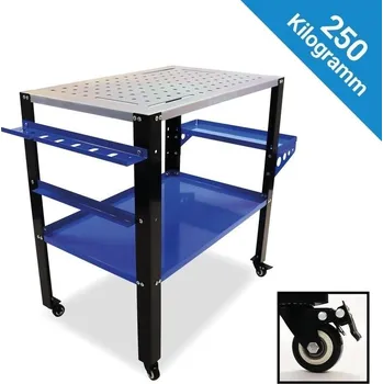 Svářečka Profesionální dílenský/svařovací stůl BITUXX na kolečkách s nosností 250 kg - mobilní pracovní pro svařování a montáž m19718