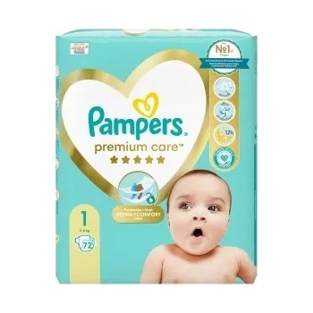 Přebalování Plenky Pampers Premium Care Velikost 1 72 ks