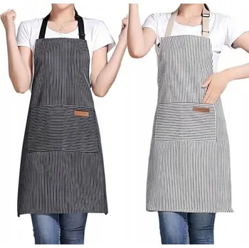 Kuchyňská zástěra KUCHYŇSKÁ ZÁSTĚRA OCHRANNÁ 2x GASTRONOMICKÁ ZÁSTĚRKA VODĚODOLNÁ ČERNÁ