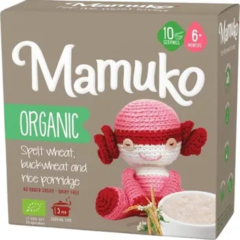 Dětská kaše Mamuko BIO Kaše špalda, pohanka a rýže