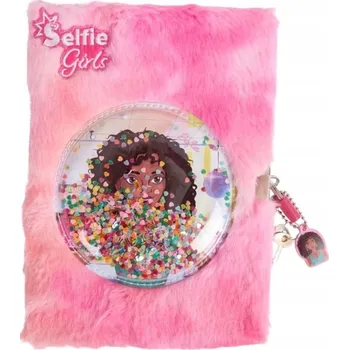 Zápisník Plyšový deník Notes Selfie Girls s perem