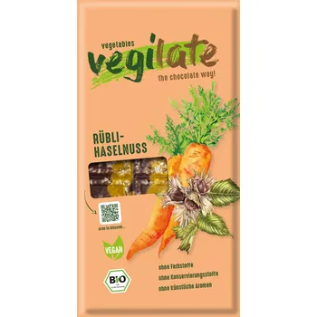 Čokoláda Vegilate Lískooříšková pochoutka s mrkví 85 g bio BIO VEGAN Množství: 1 ks