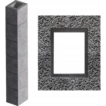 Komín Ventilační komín 6m W1 20/24/24 komínový systém ventilace garáže 1 kanál