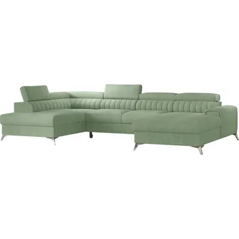 Sedací souprava Levostranná rohová pohovka U Lacante s rozkládací funkcí typu delfín a úložným prostorem na lůžkoviny - ELTAP savoi 100 354x92 cm