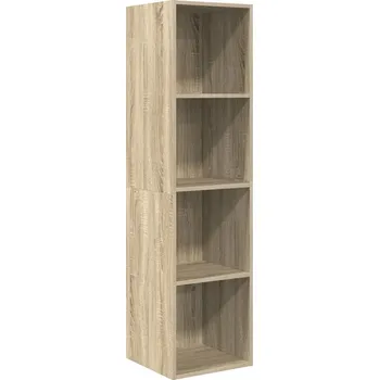 Televizní stolek TV stolek, 4 přihrádky, dub sonoma, 37x37x142,5 cm