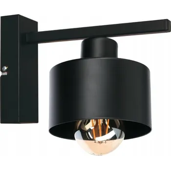 Lampička MODERNÍ KINKIET LAMPA ŚCIENNA LOFT LED ČERNÁ